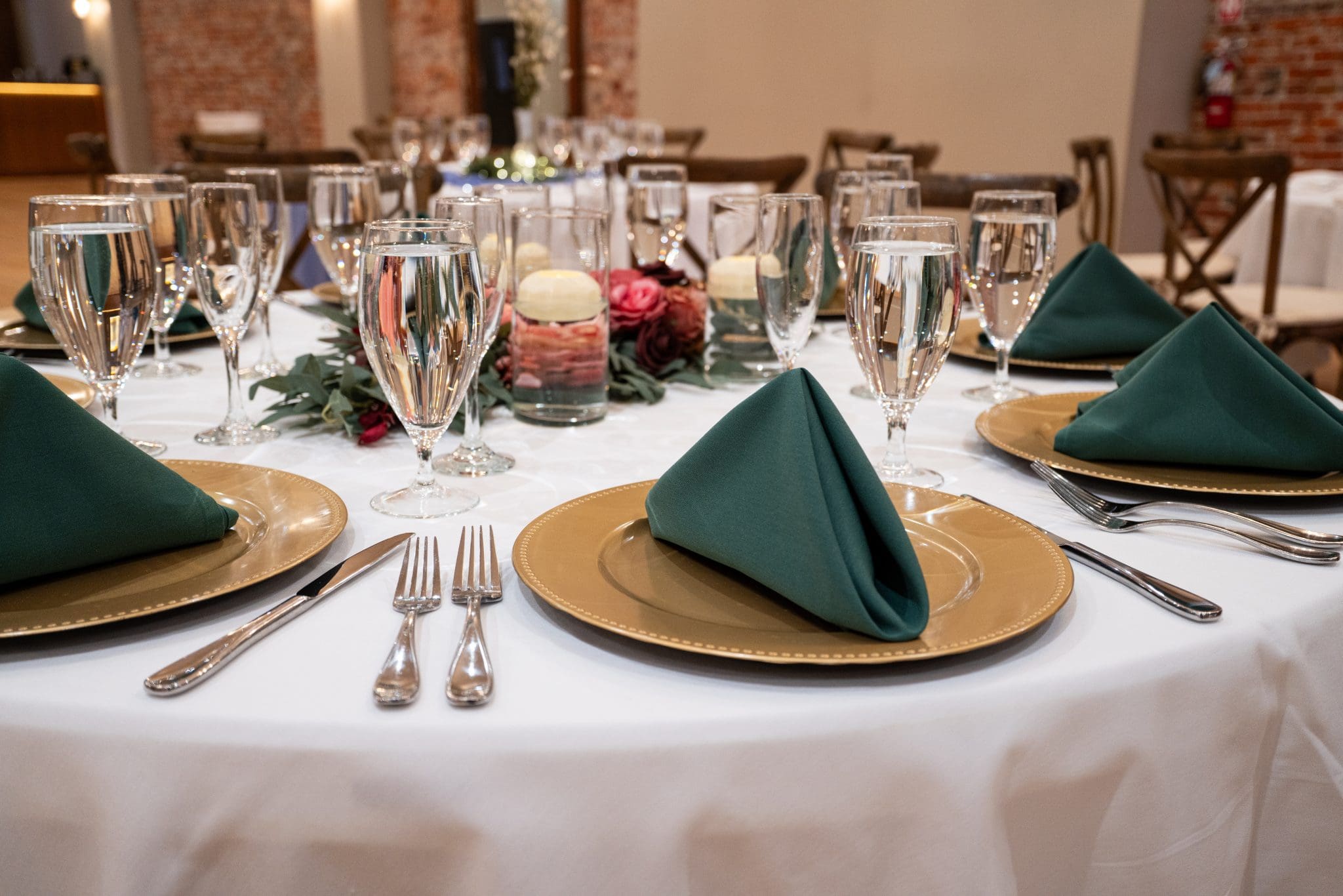 Place setting at Montvale Event Center