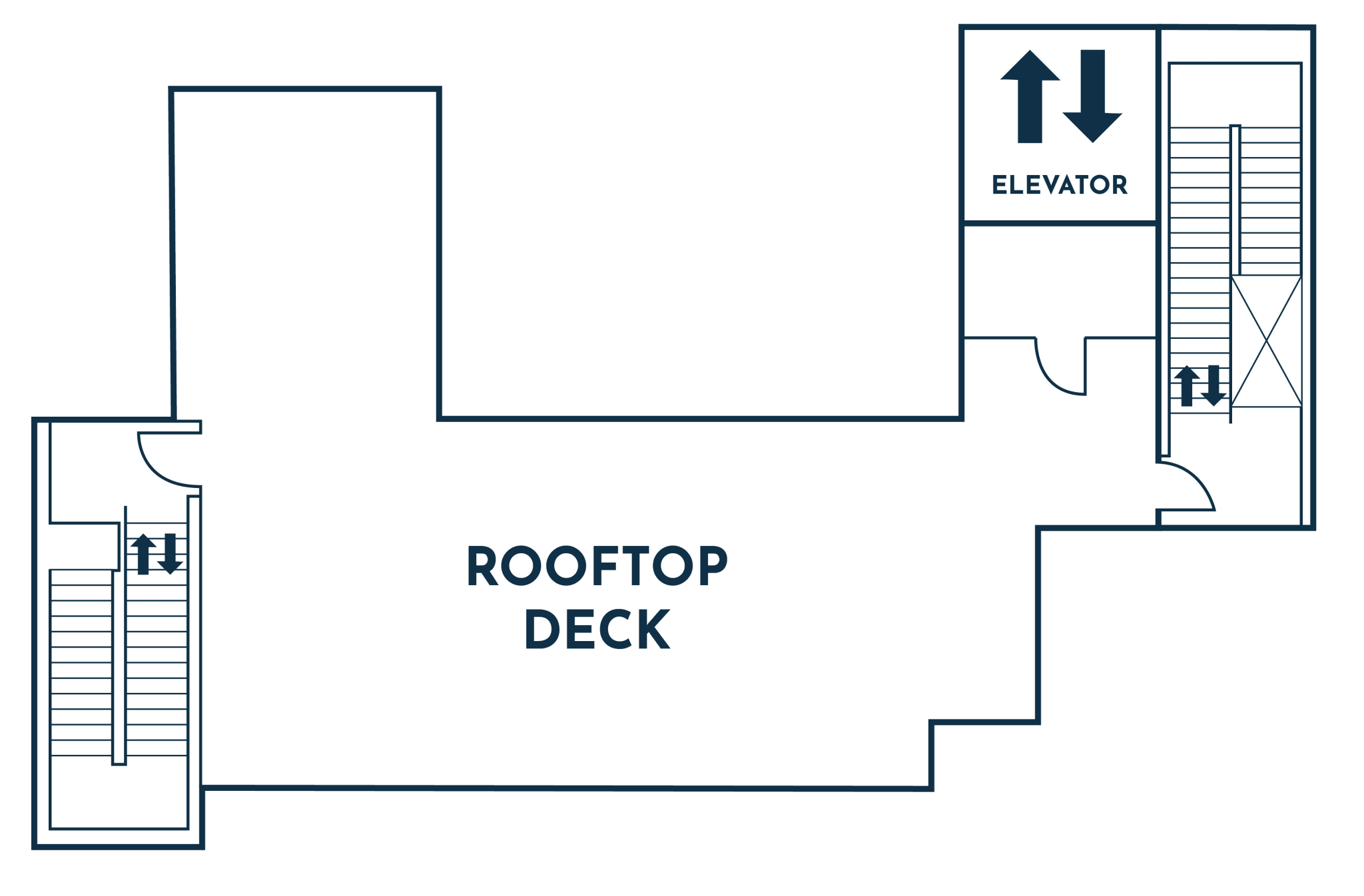 Floor plan of Montvale Event Center's rooftop space