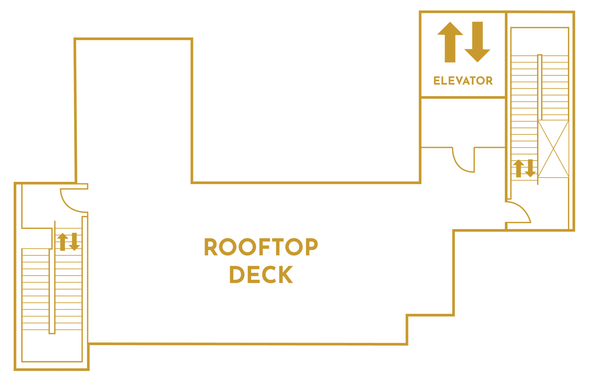 Floor plan of Montvale Event Center's rooftop space